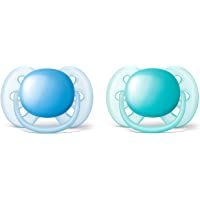 Los mejores  - Philips Avent SCF212-22 - Pack de dos chupetes ultra suaves y flexibles- lisos niño- 6-18 meses- color azul y verde